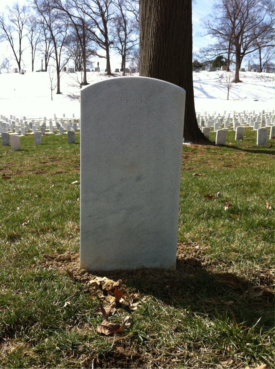 Back of headstone — Wayne G Stotler