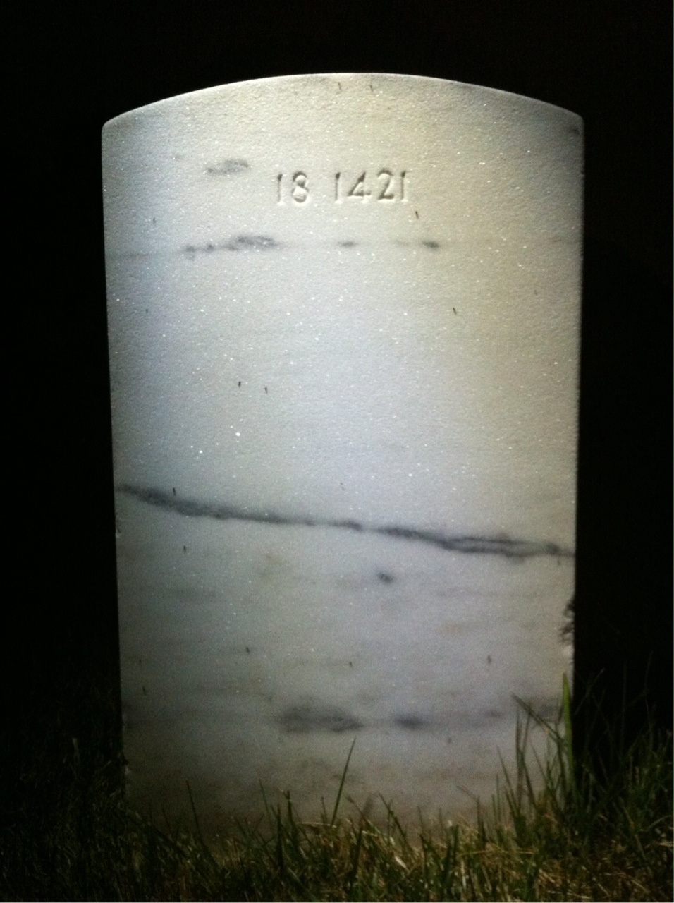 Back of headstone — Frank Murray