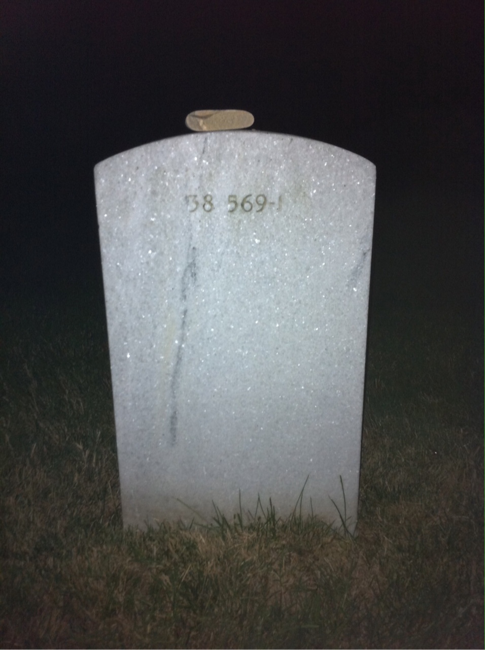Back of headstone — Frederick Elvidge Powell