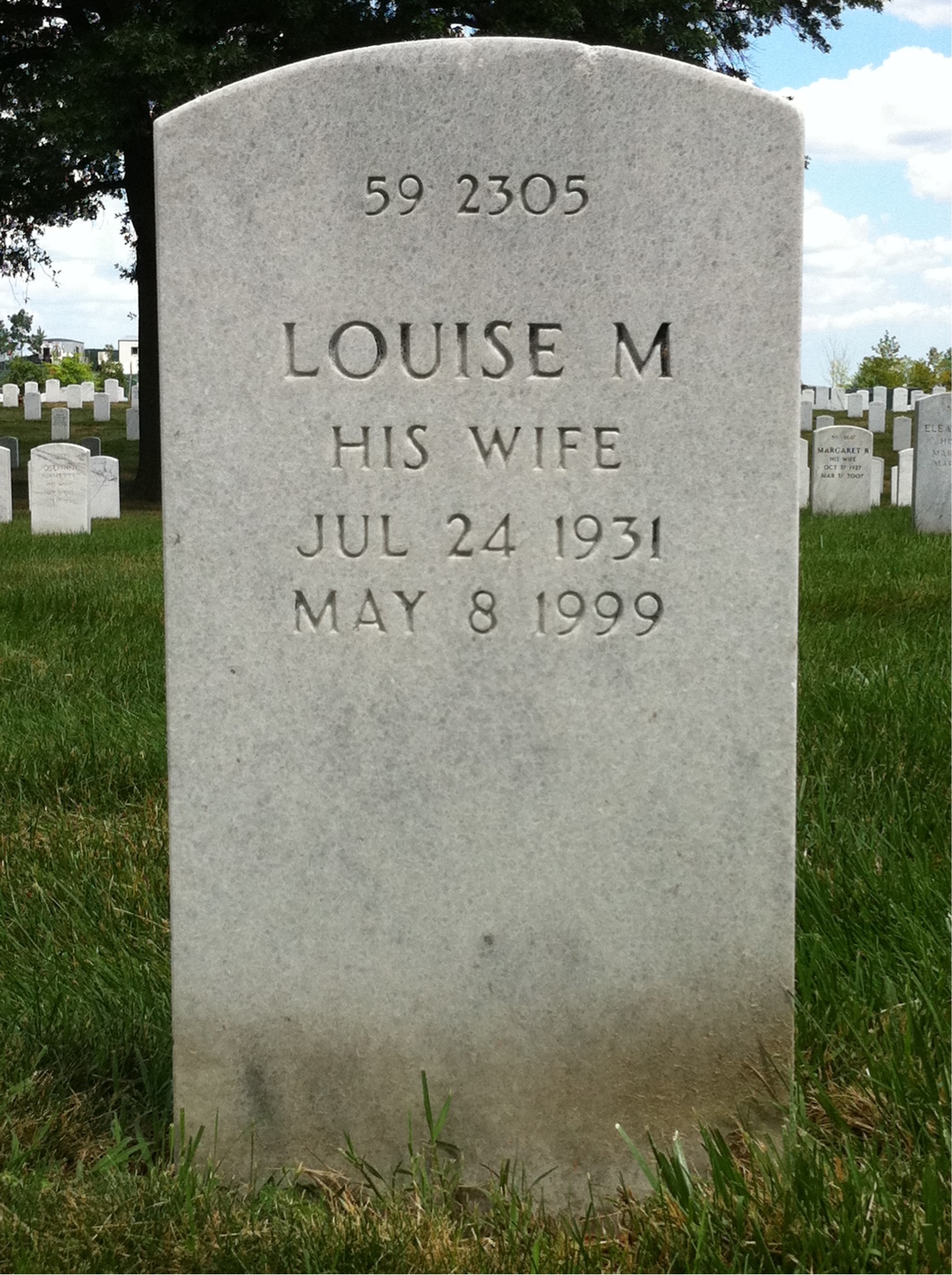 Back of headstone — Edmond Boudreau