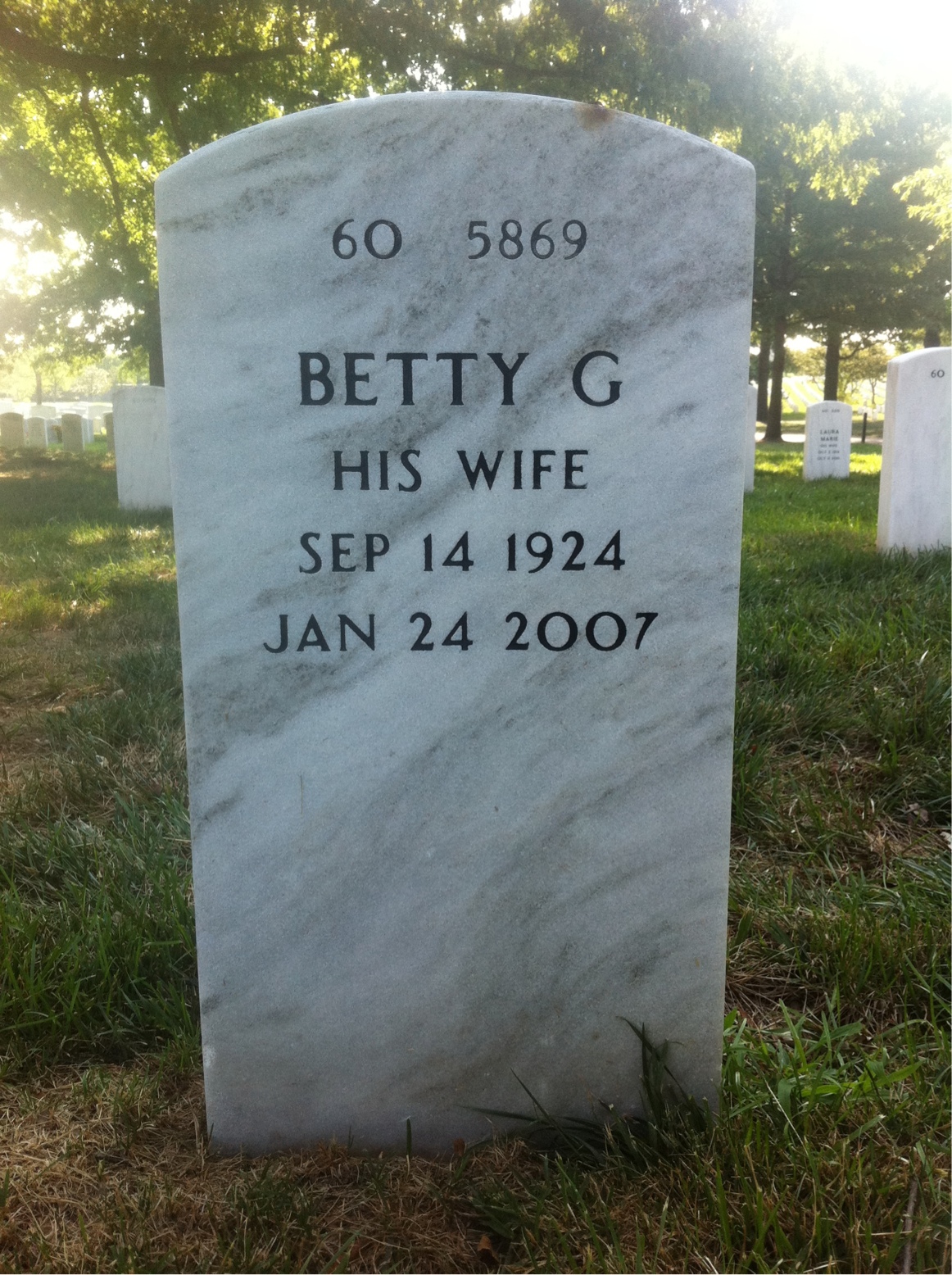 Back of headstone — Charles Flinner