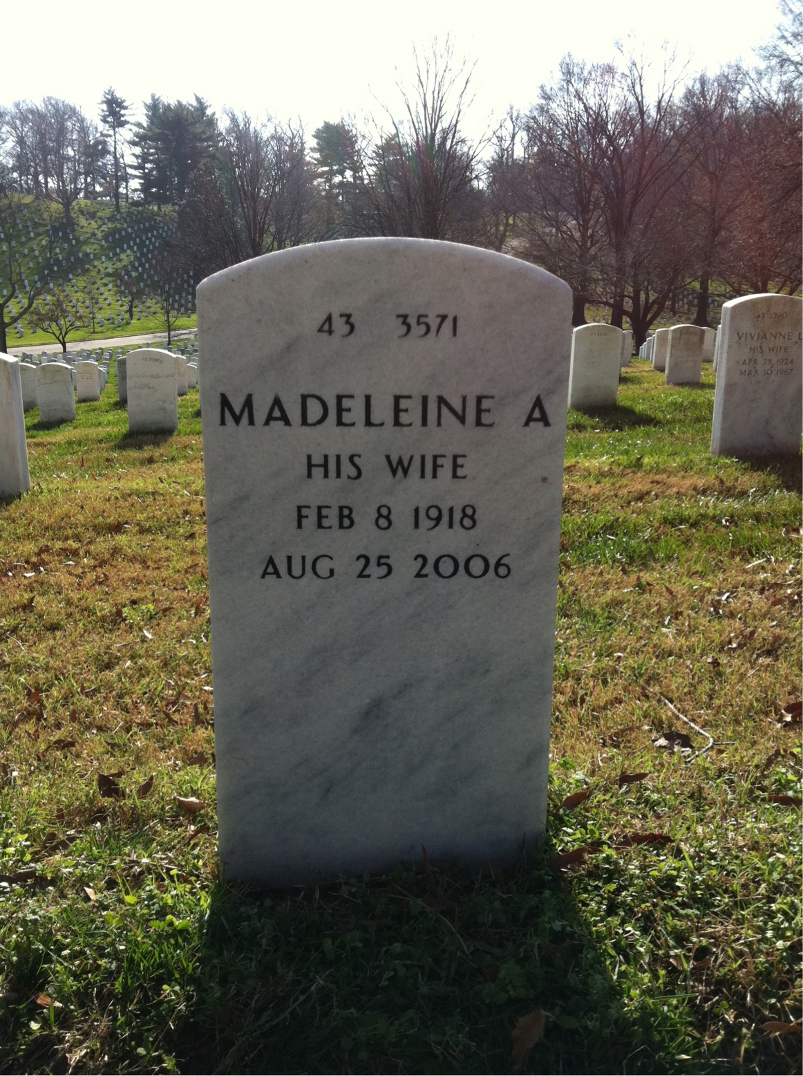 Back of headstone — Marshall Elam