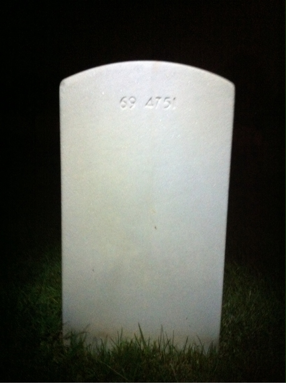 Back of headstone — Paul Bennett