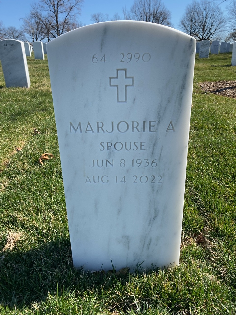 Back of headstone — Raymond Florence