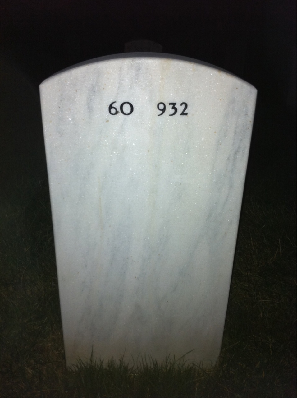 Back of headstone — Jay Ball