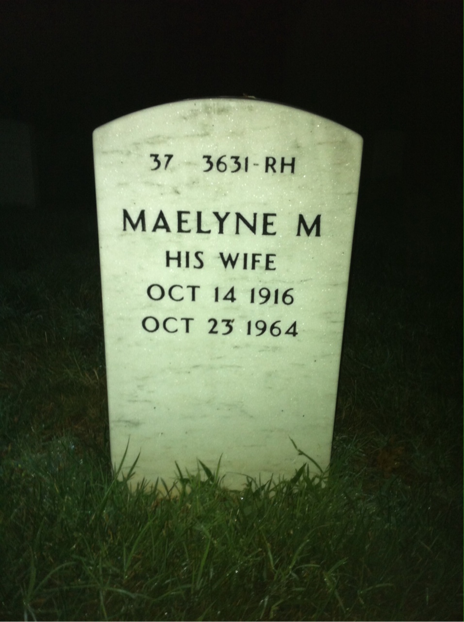 Back of headstone — Edmond Ellerbe