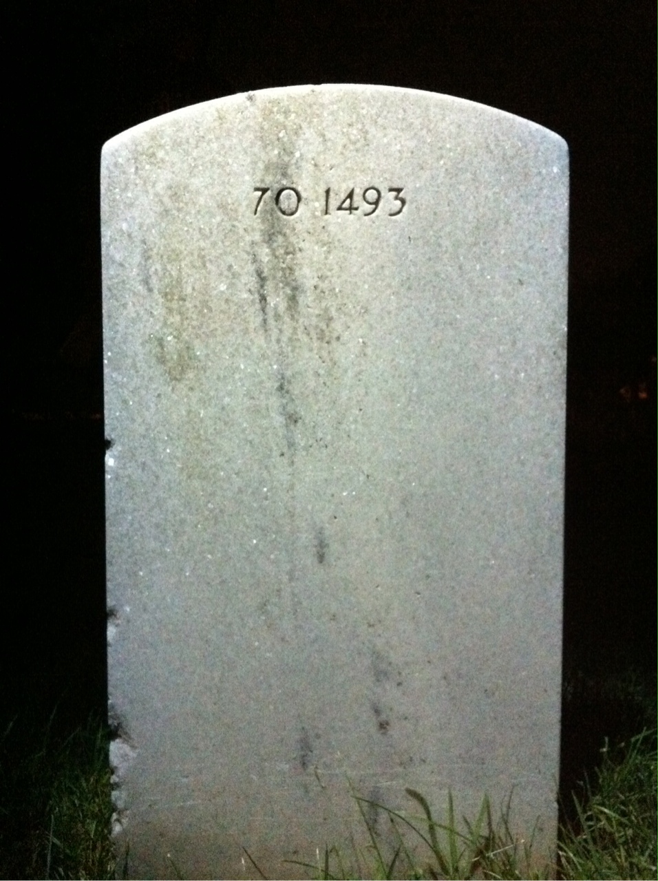 Back of headstone — Robert Albrecht