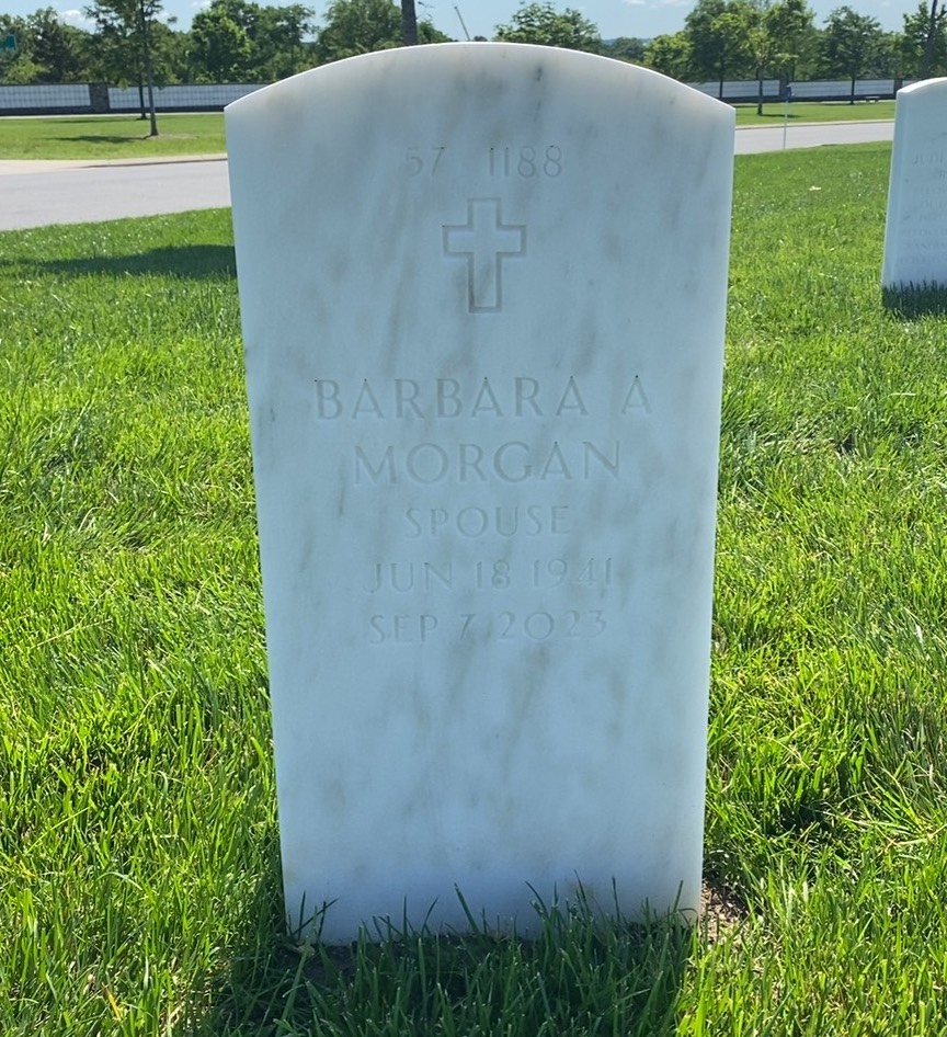 Back of headstone — Victor Morgan