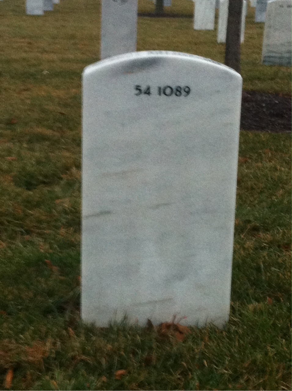 Back of headstone — Andrew Mitchell