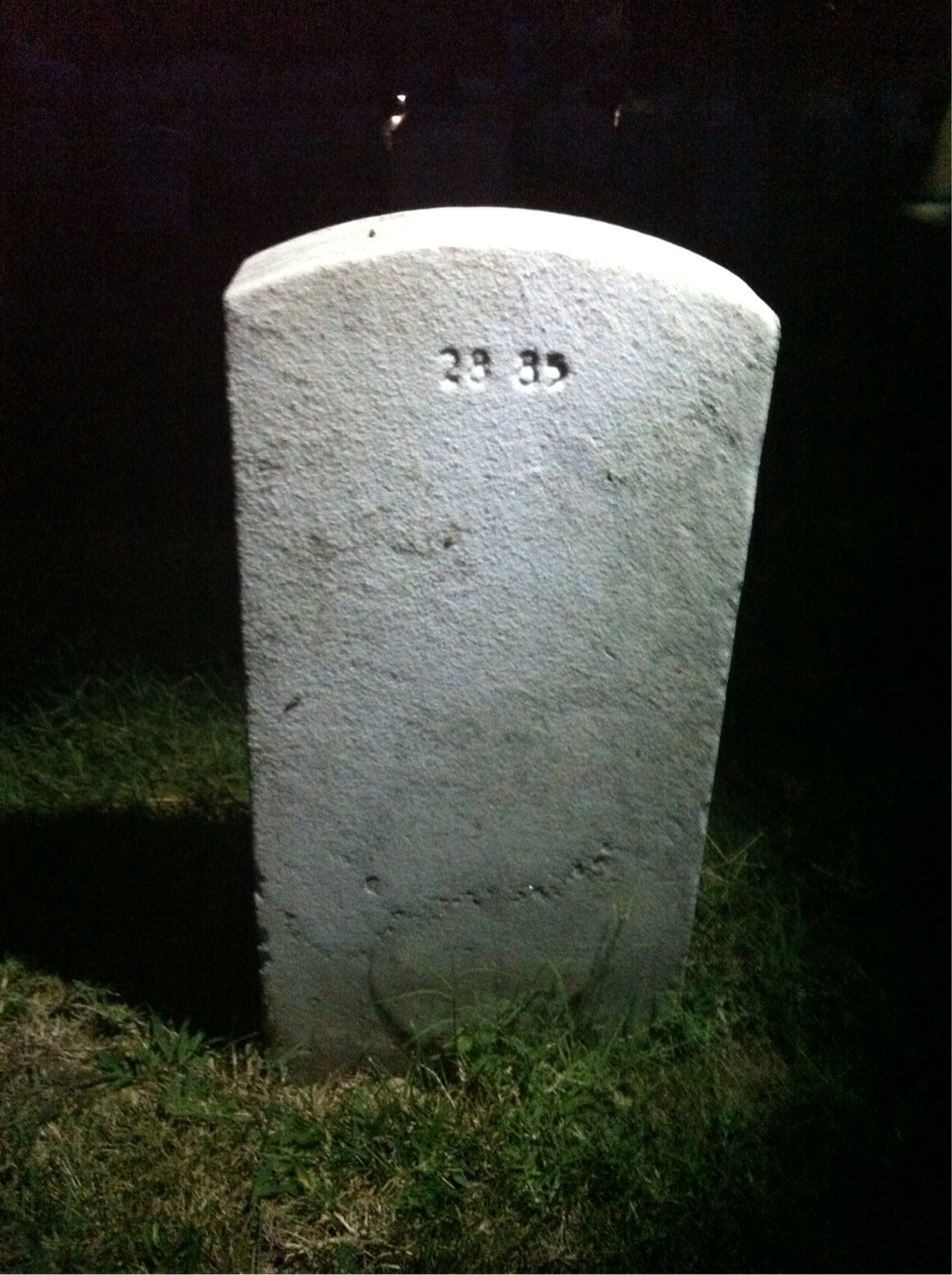 Back of headstone — Roger Austin