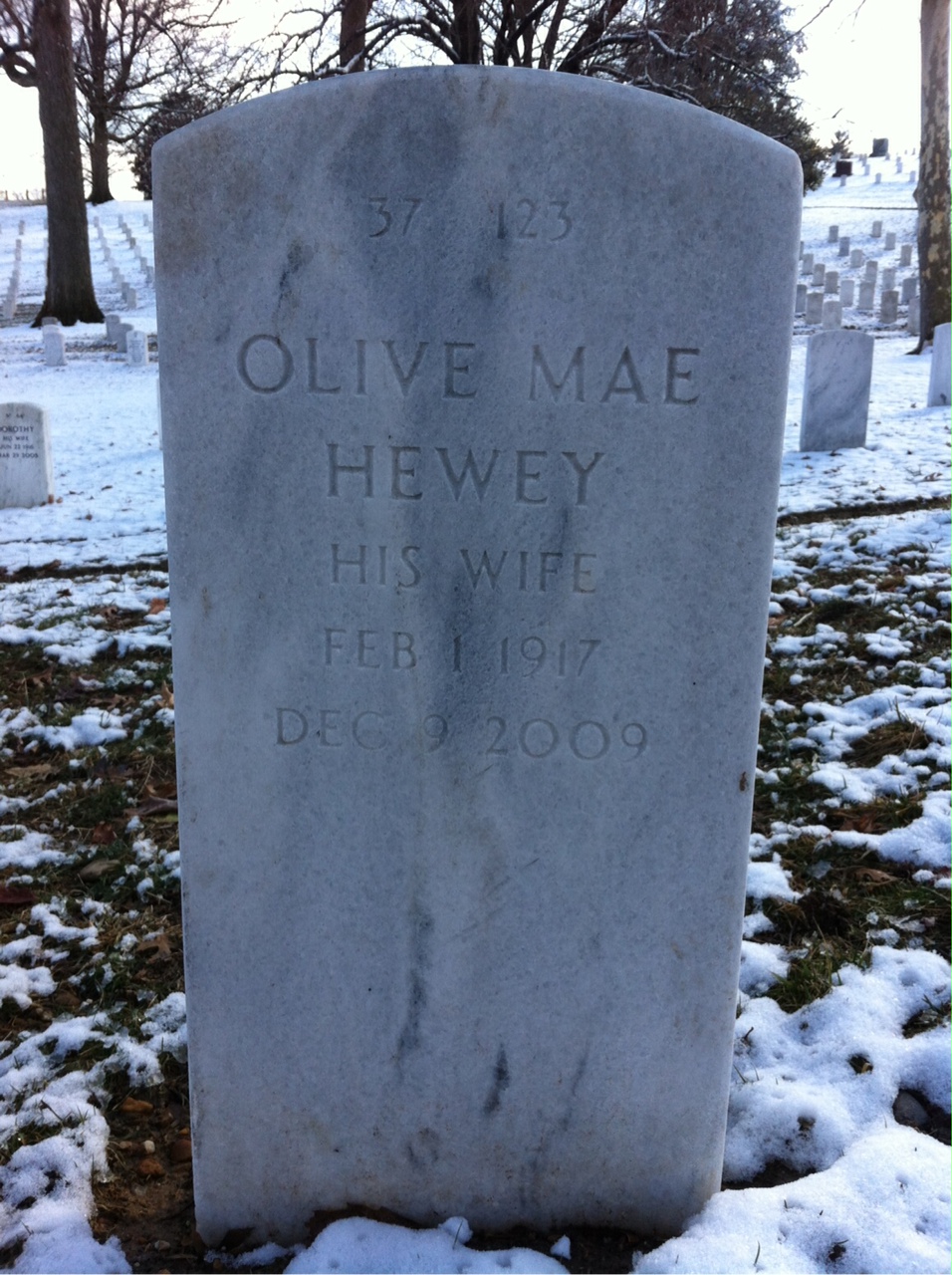 Back of headstone — Roderick Huggan