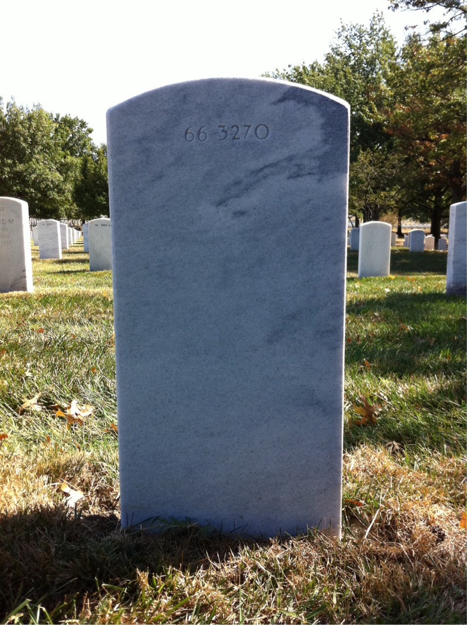 Back of headstone — Jesse Arthur