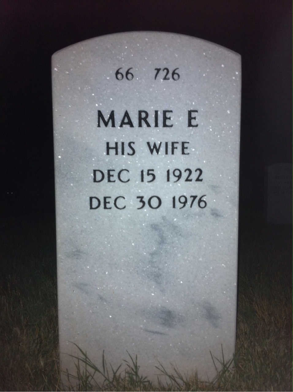 Back of headstone — Charles Micheau