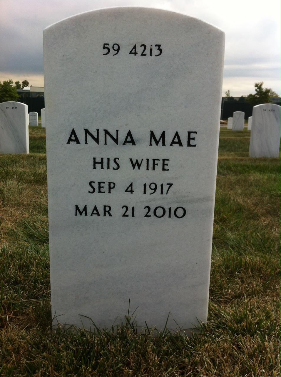 Back of headstone — Charles Corcoran