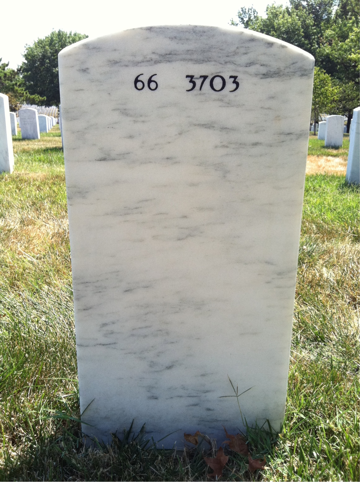 Back of headstone — Donald Proeschel