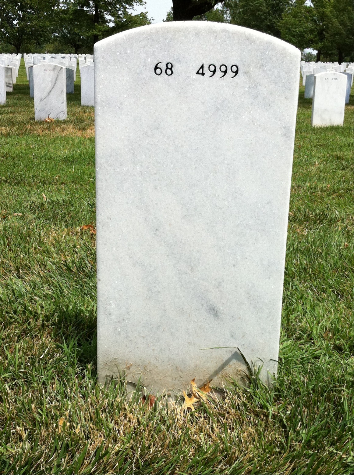 Back of headstone — Bobby Moye