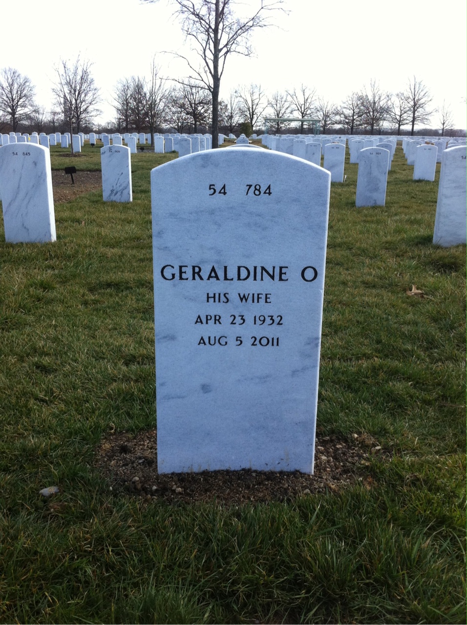 Back of headstone — Sherwood Franklin