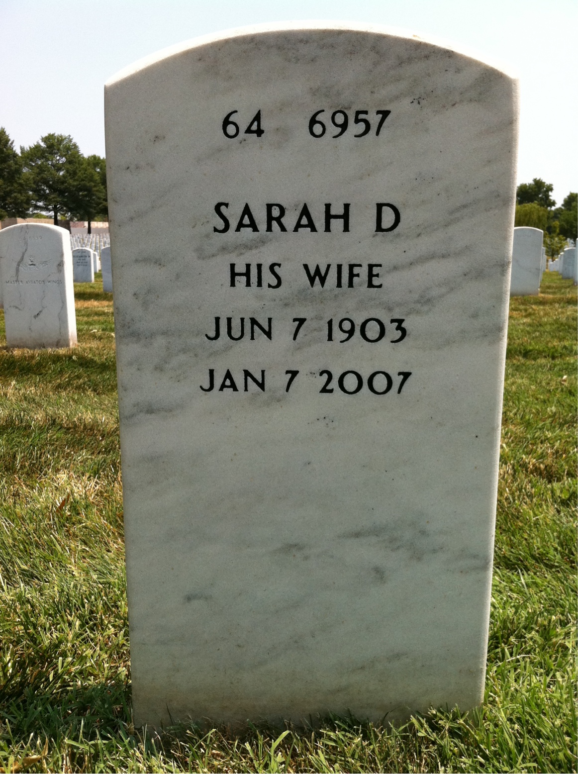 Back of headstone — Montgomery Raymond