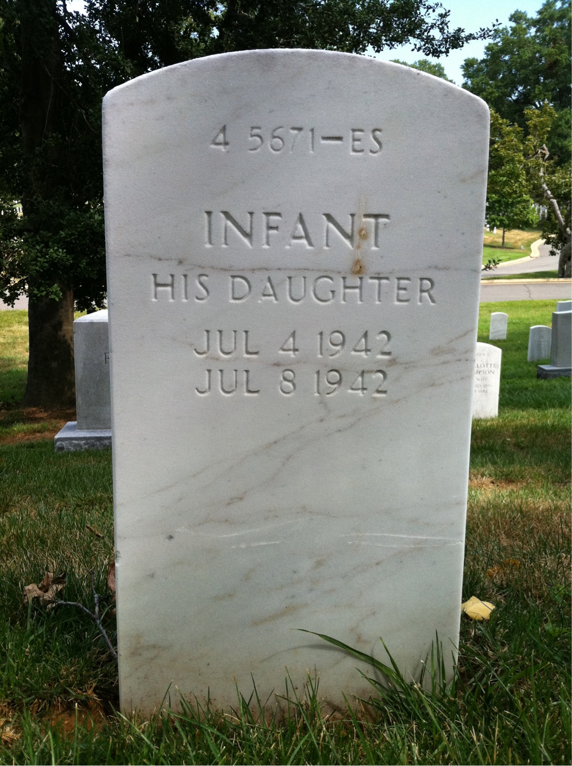 Back of headstone — R Mcdonald Gray