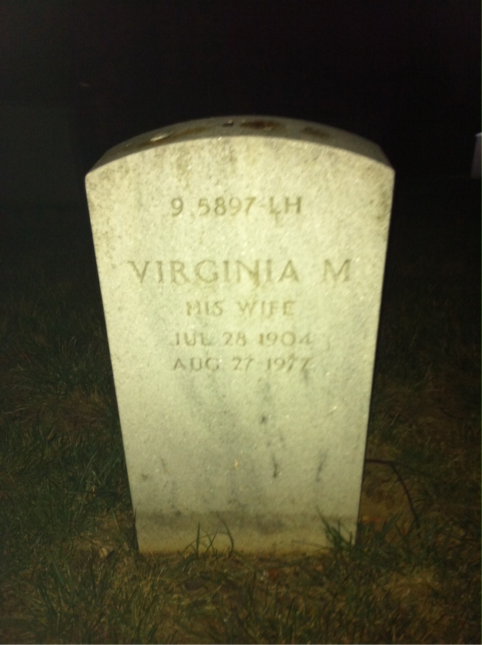 Back of headstone — Robert G Brown