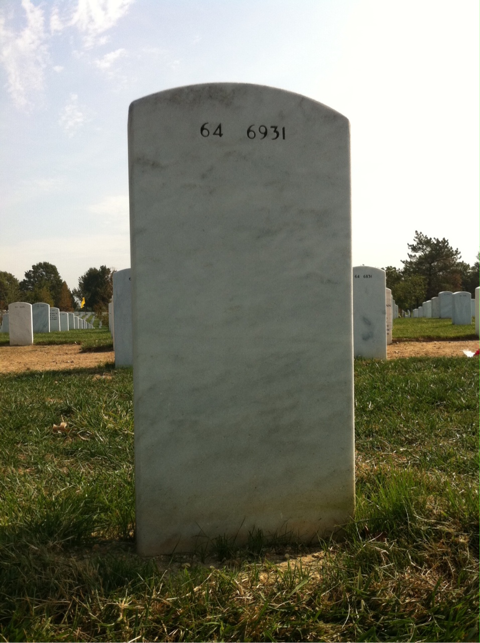 Back of headstone — Donald Duvall