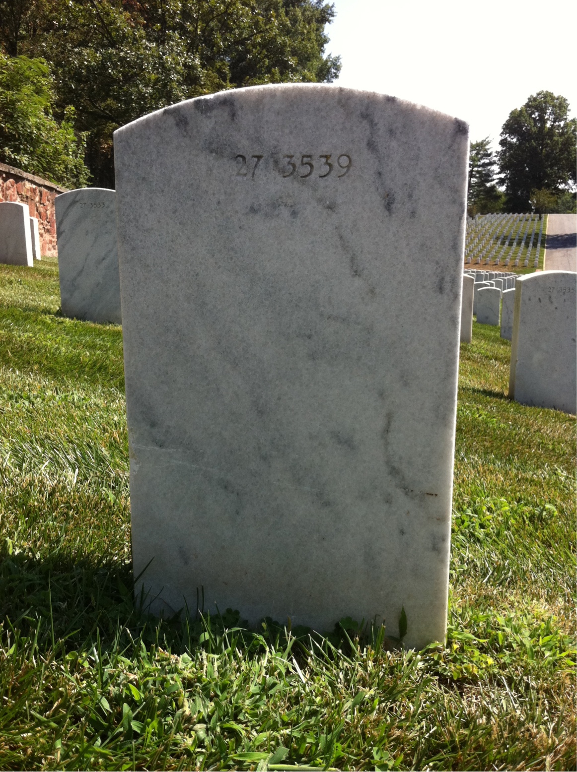 Back of headstone — Ellen Corbin
