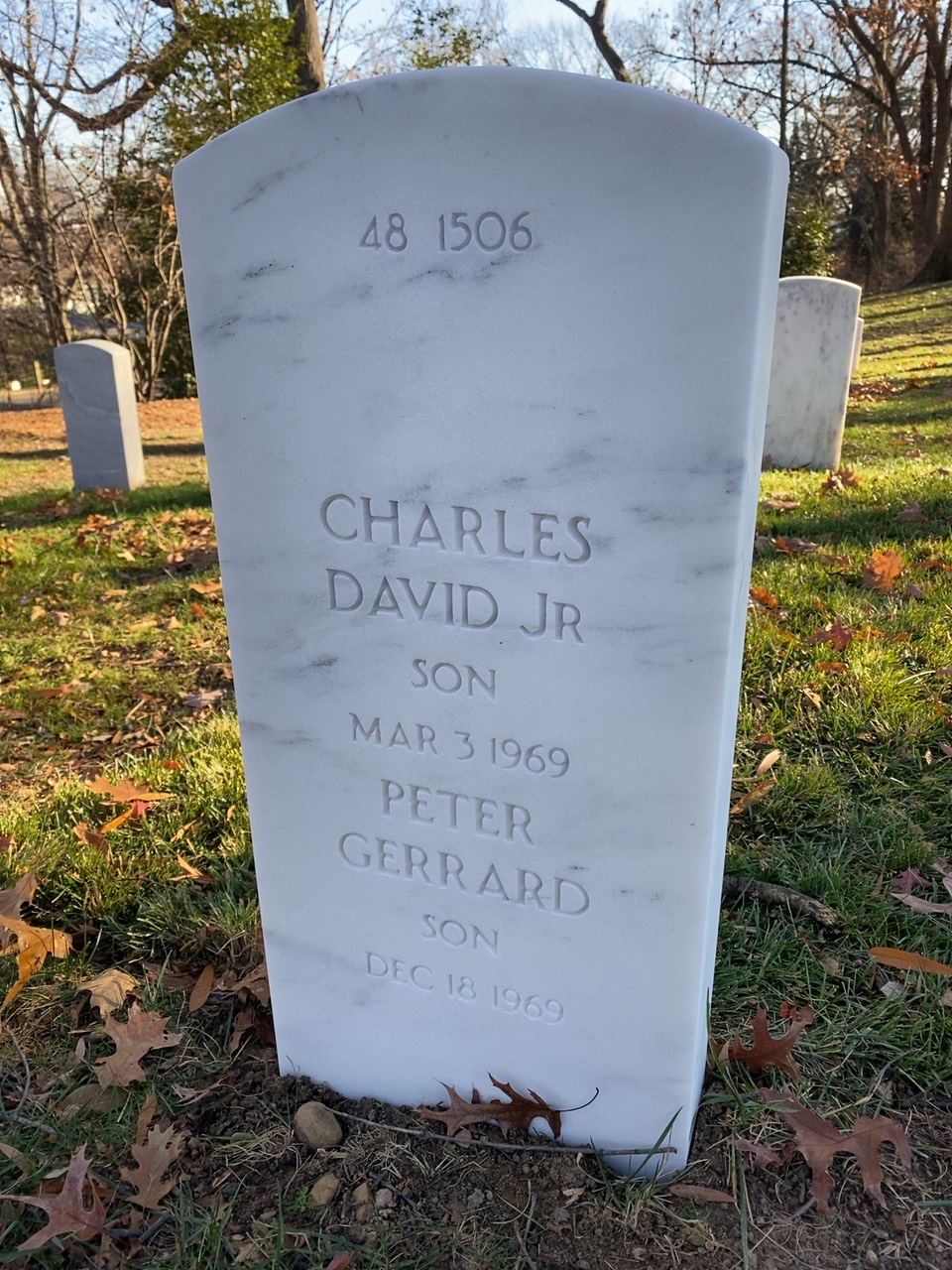 Back of headstone — Charles Mount