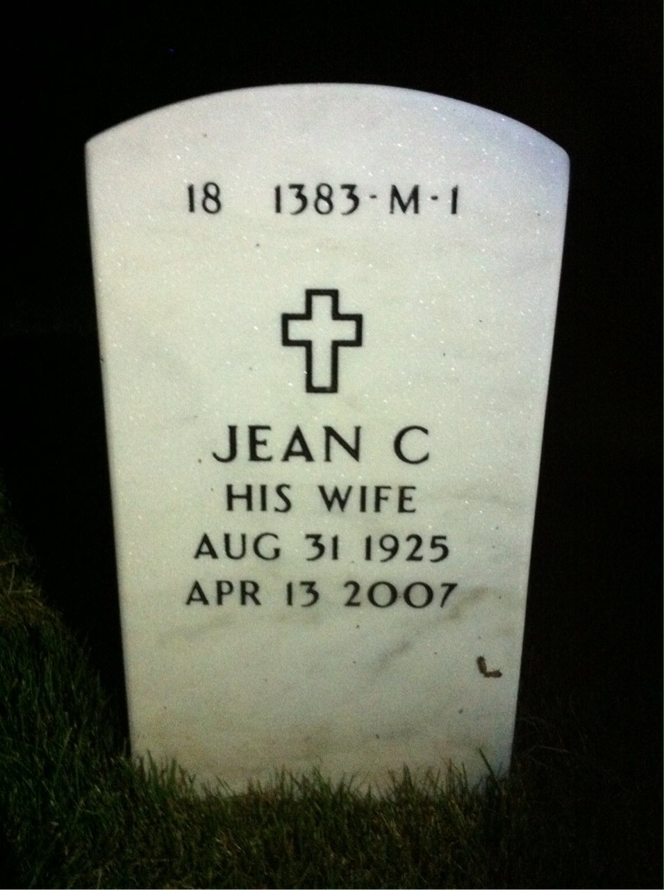 Back of headstone — Charles Tedholm