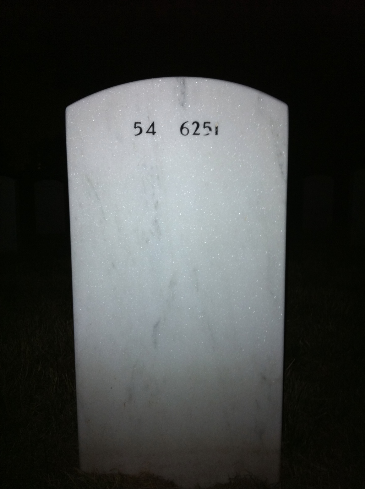 Back of headstone — John Miller