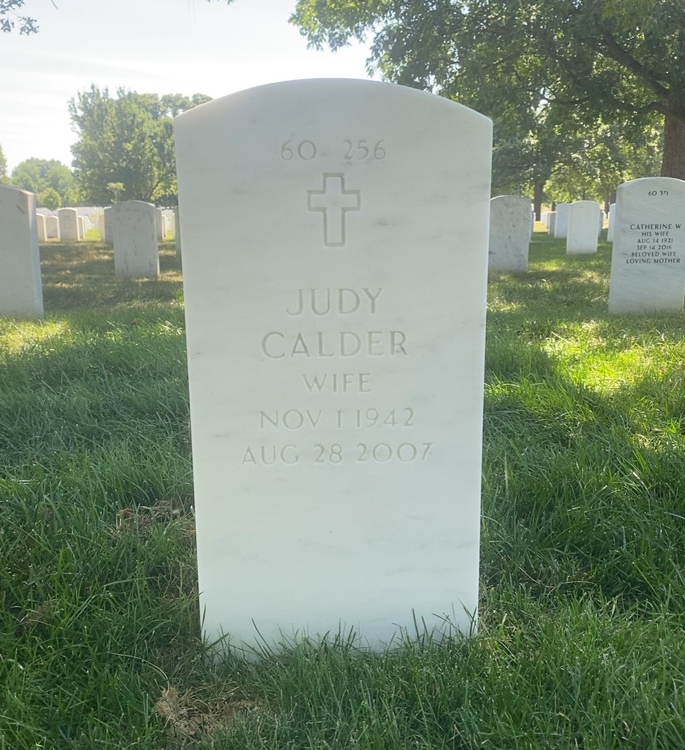 Back of headstone — James Calder