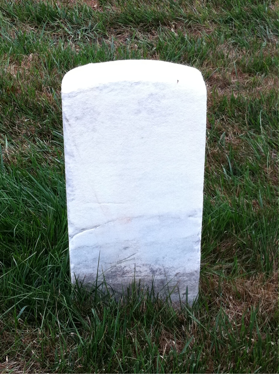 Back of headstone — John Collins
