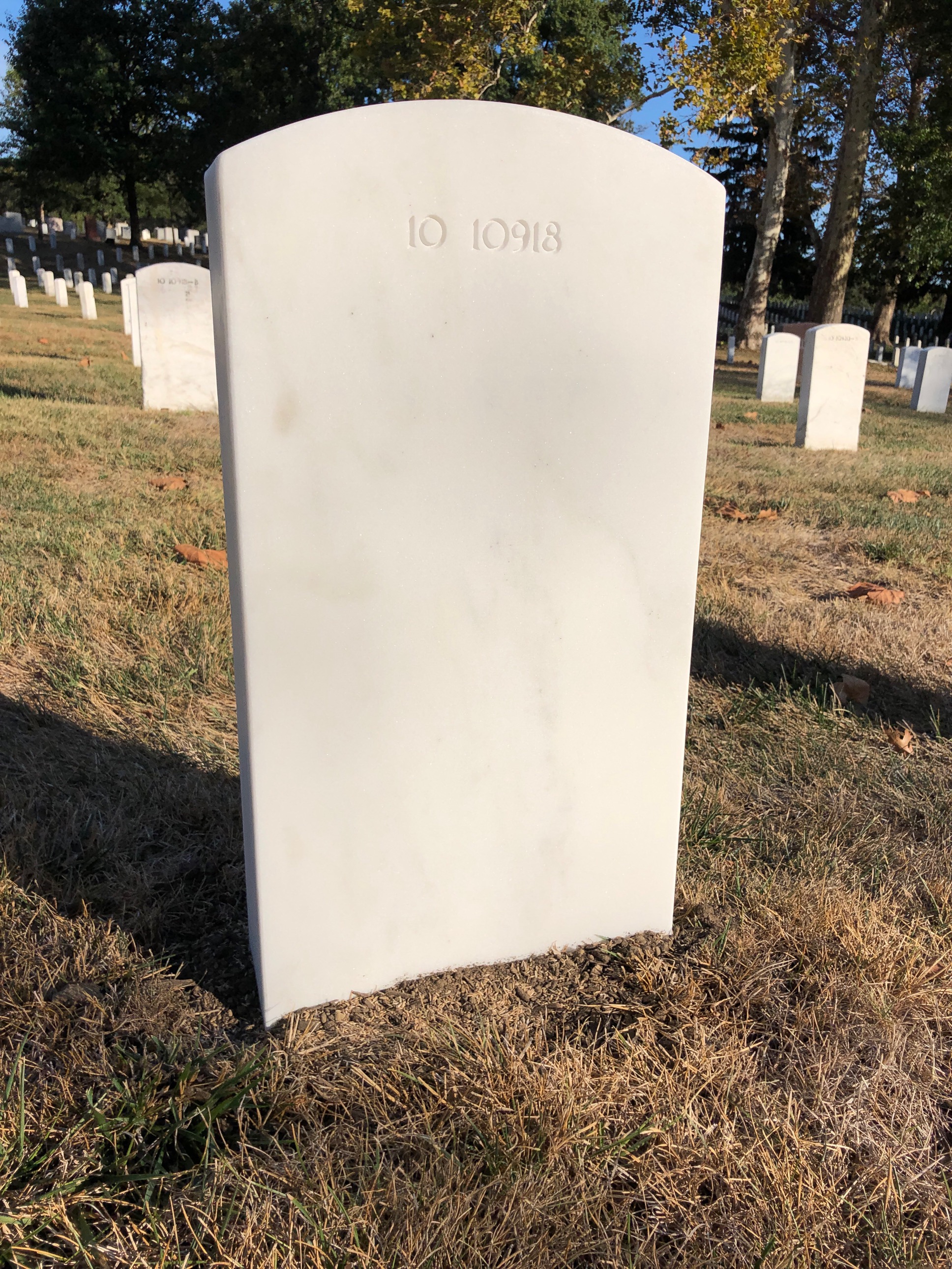 Back of headstone — Roy T Miles