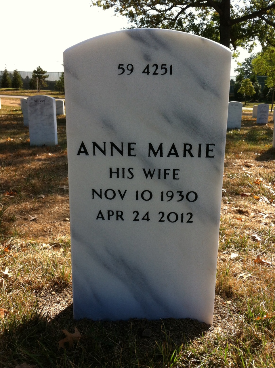Back of headstone — William Michael Currier