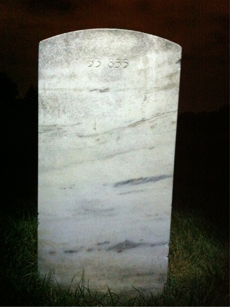 Back of headstone — Mary Moore