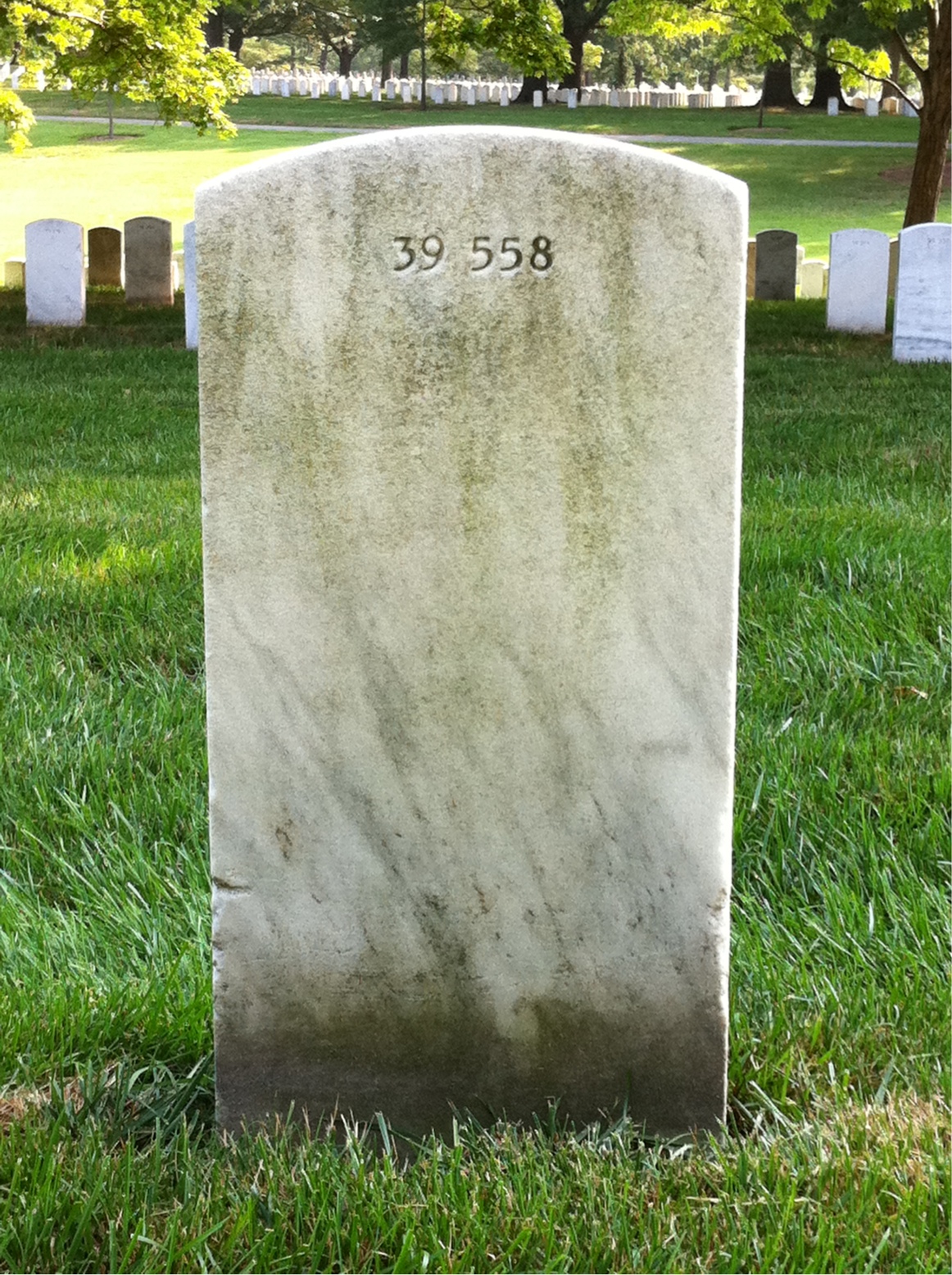 Back of headstone — Preston Moten