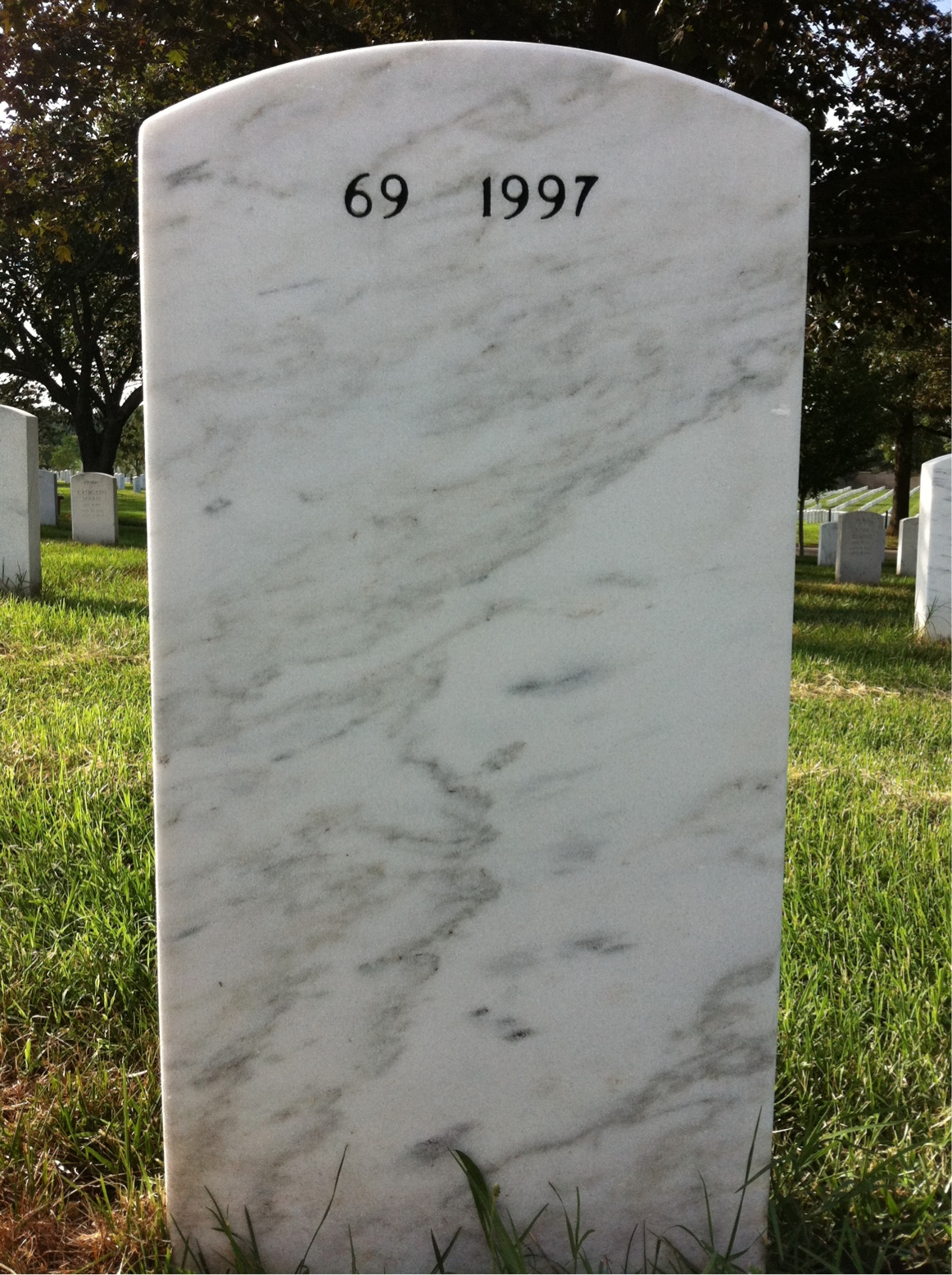 Back of headstone — Benjamin Leavenworth