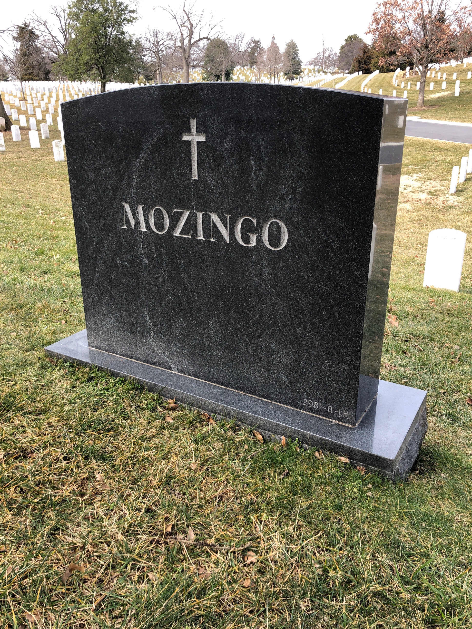 Back of headstone — Roule Mozingo