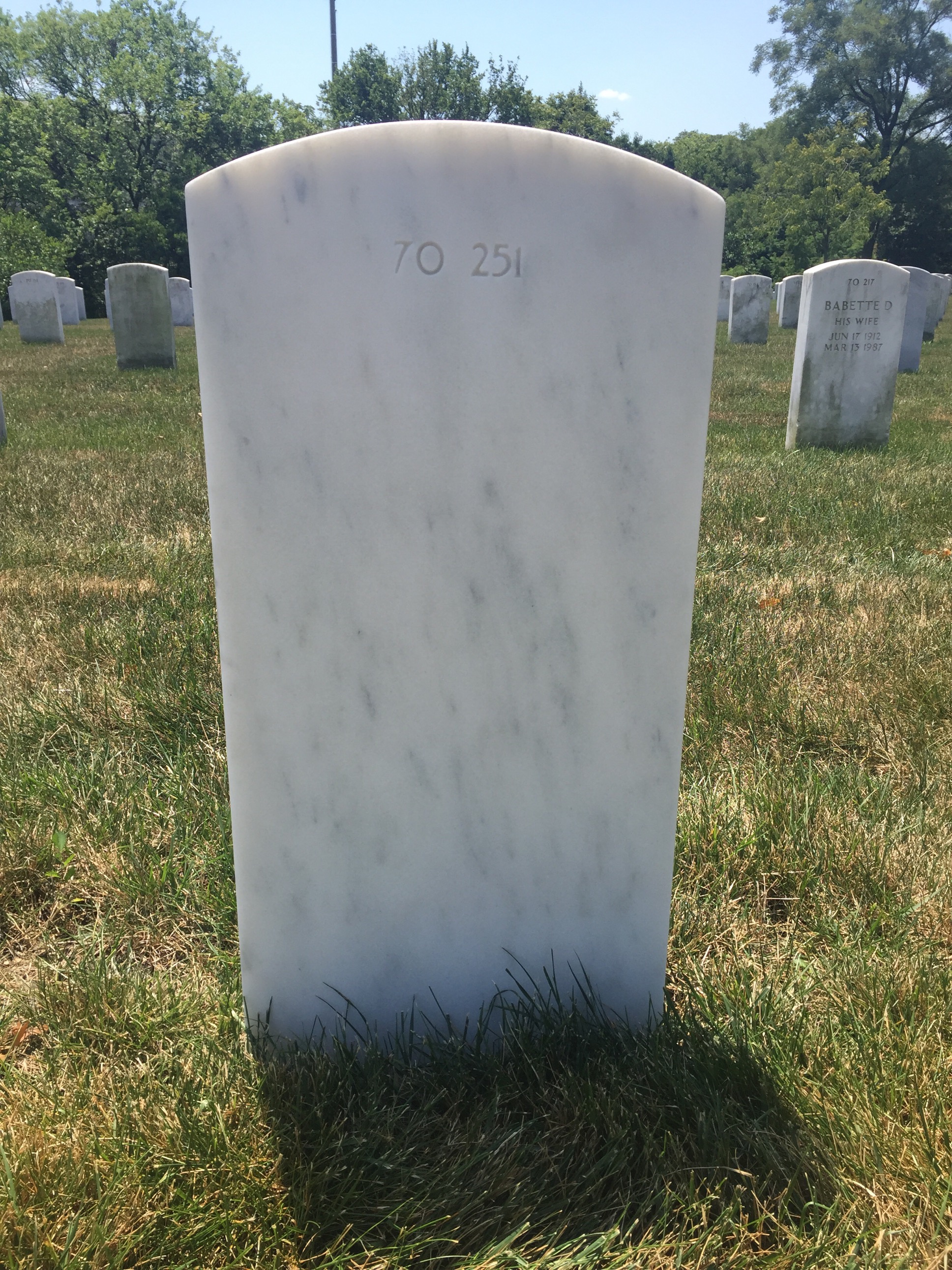 Back of headstone — Richard Douglas Harris