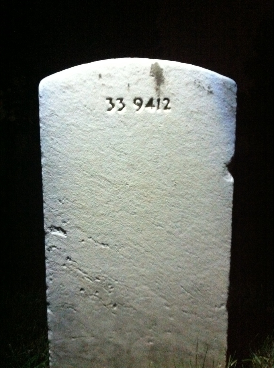Back of headstone — Edward Ardinger