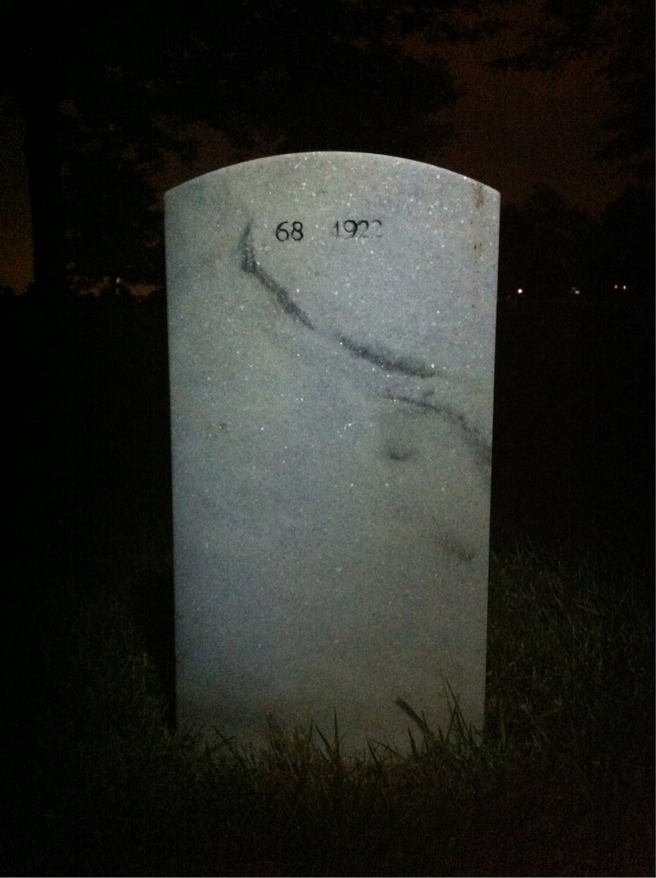 Back of headstone — William Fuller