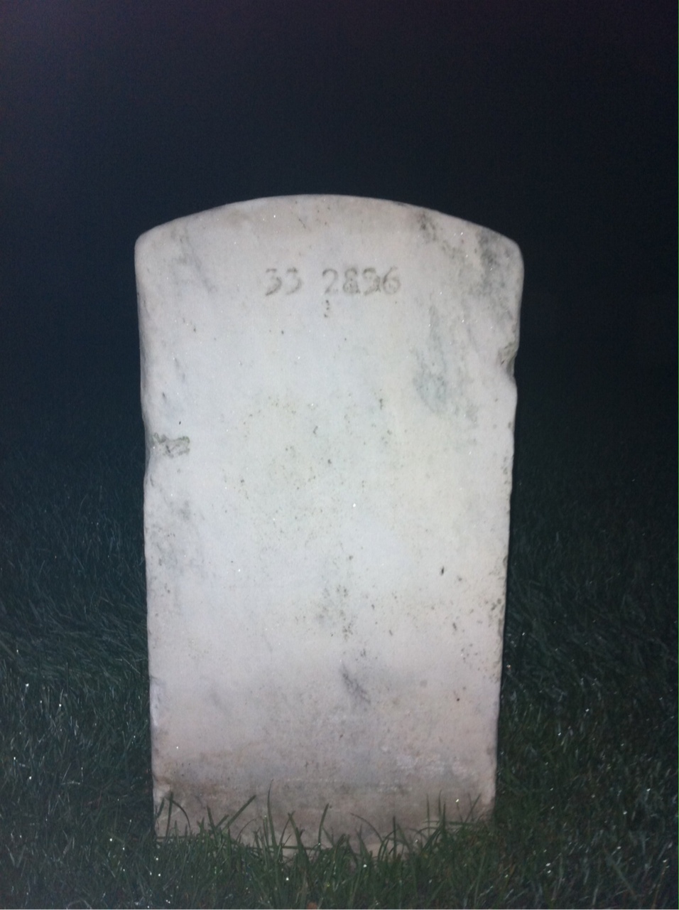Back of headstone — Wallace Abbott