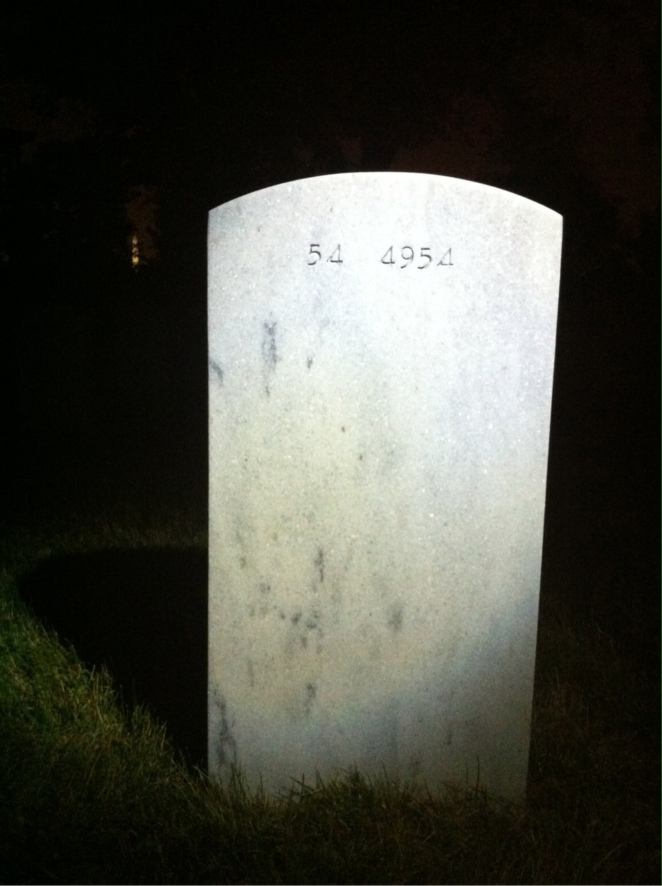 Back of headstone — William Lancaster