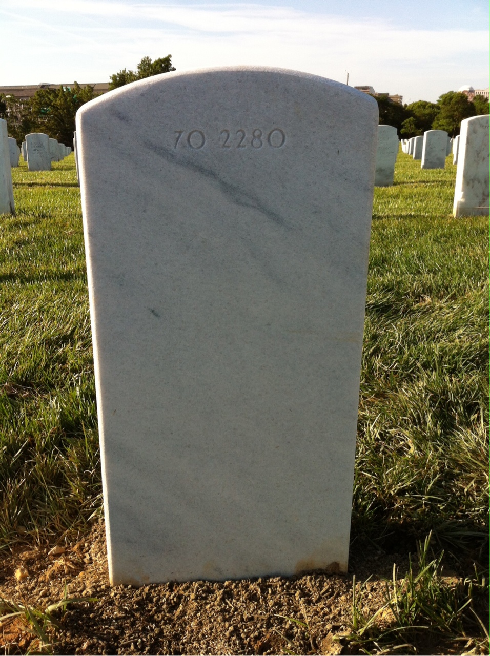 Back of headstone — William John Carr