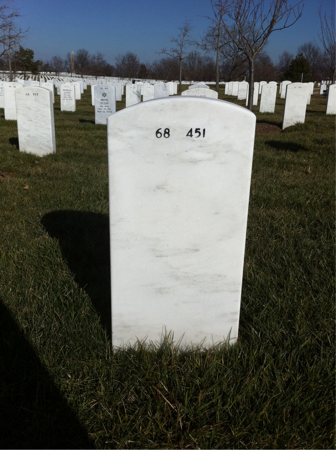 Back of headstone — Placido Munnia