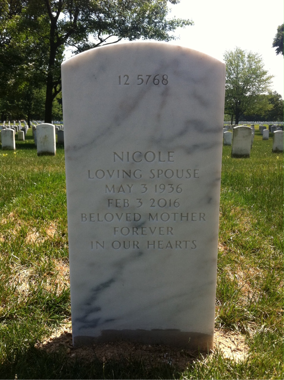 Back of headstone — Donald Christofferson
