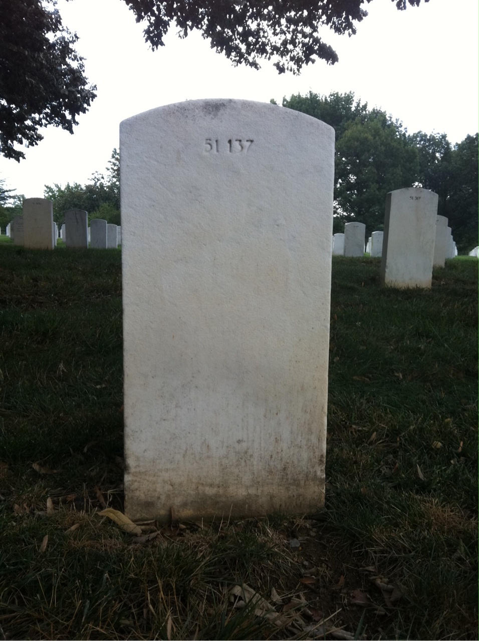 Back of headstone — Michael Minni