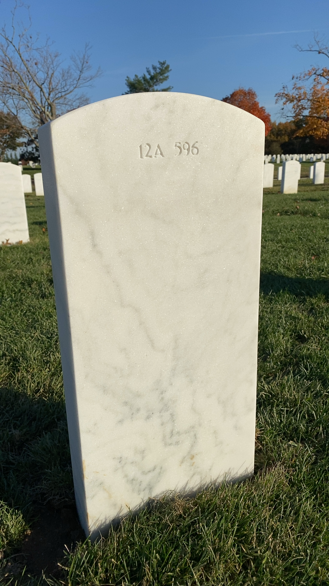 Back of headstone — William Albert Deshler