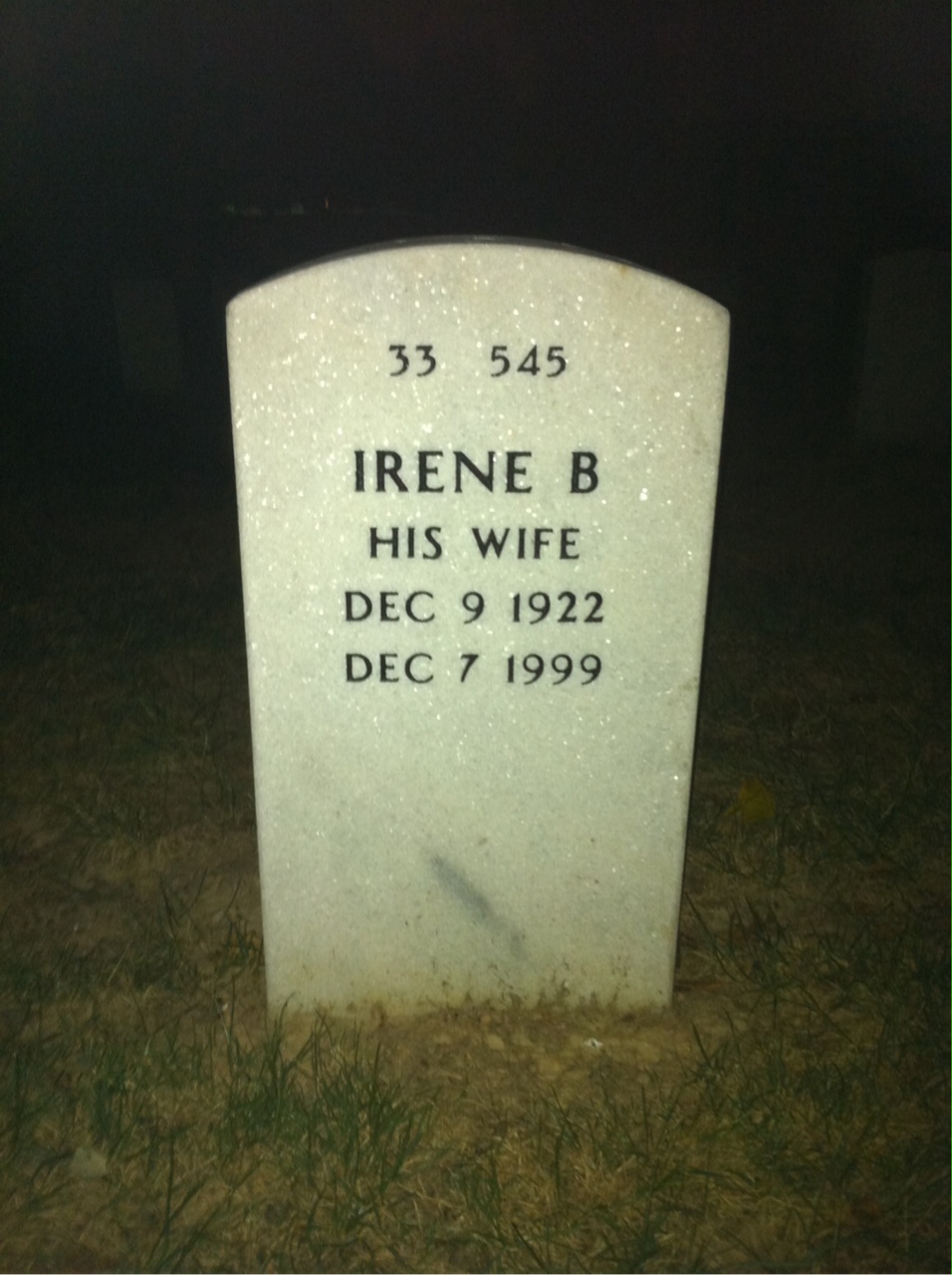 Back of headstone — John Michie