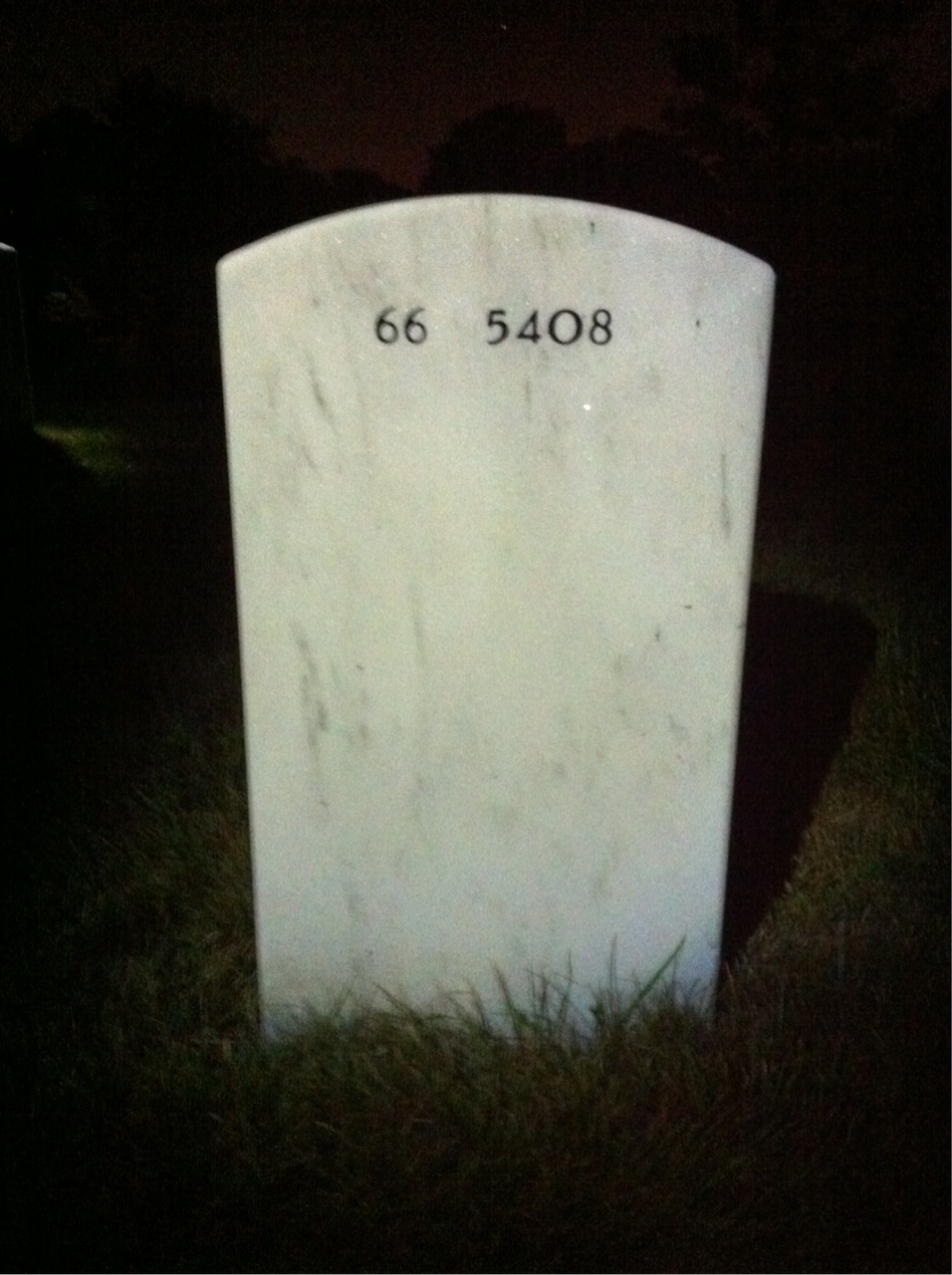Back of headstone — Maurice Mitchell