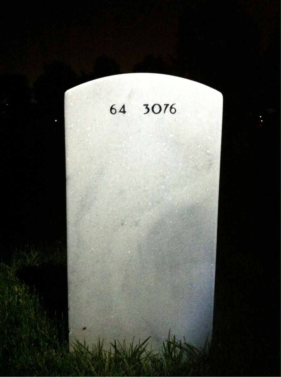 Back of headstone — Gregory Breen